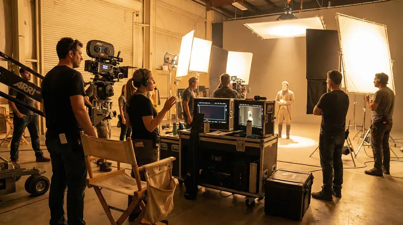 麻豆传媒国际化专业拍摄团队合作现场